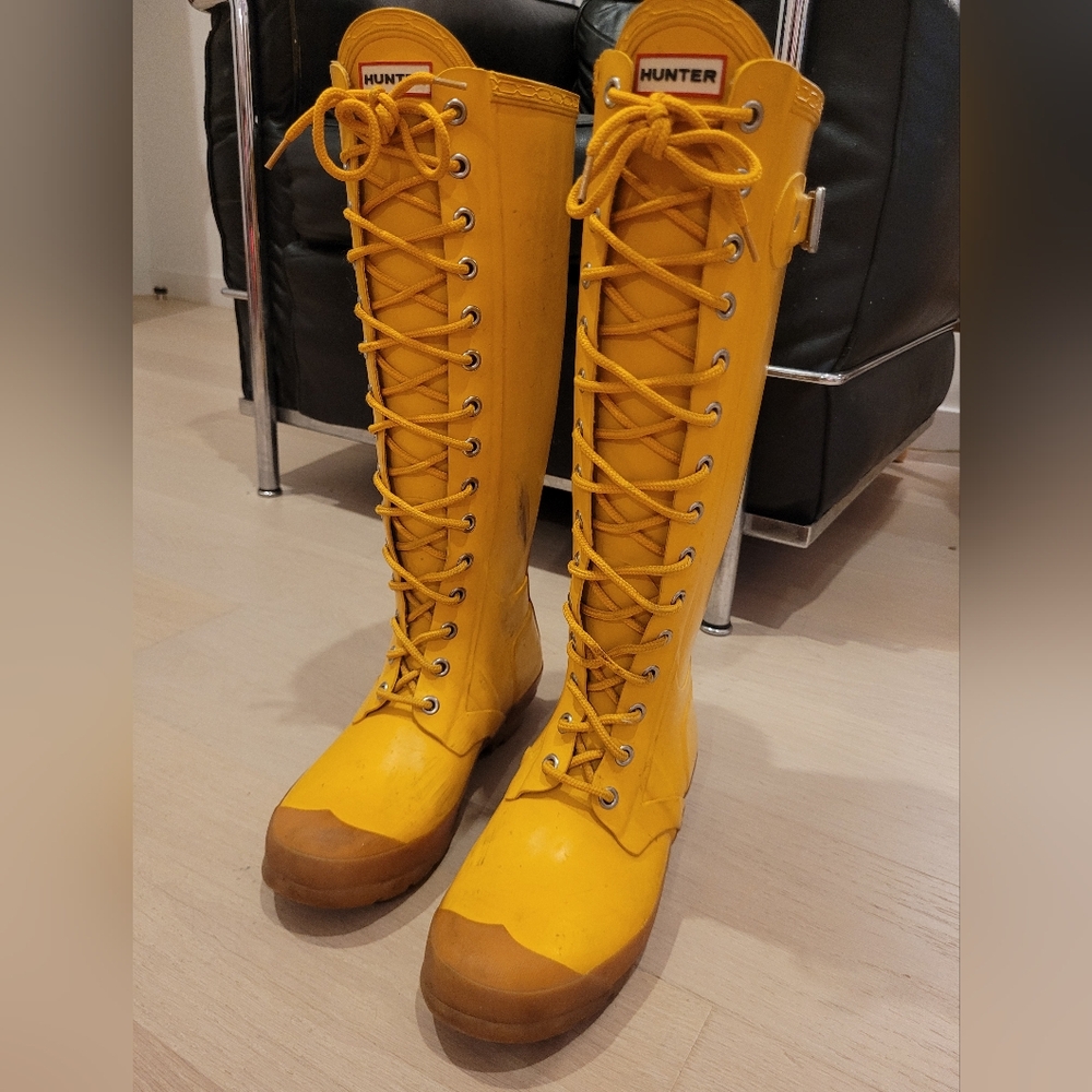 Hunter tall lace boots